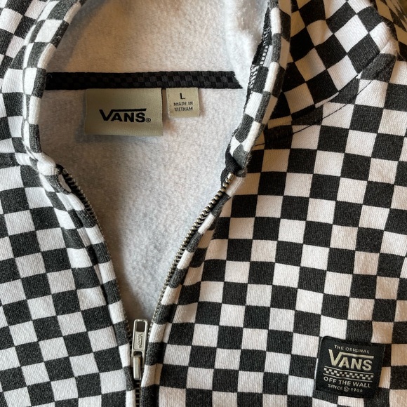 Vans Full Front Zip Checkered Hoodie Youth Sz M - Picture 3 of 3